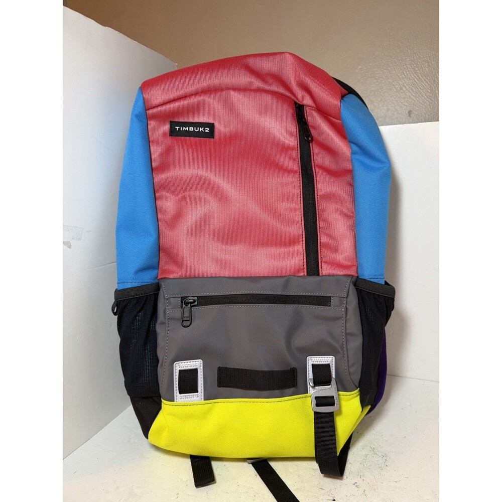 Timbuk2 Alcatraz Laptop Backpack Pack Red Grey Yellow Blue Colorblock NWOT